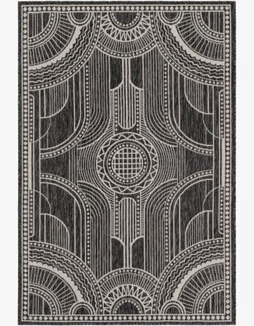 4' 1 x 6' 1 Easy-Clean Traditional Indoor / Outdoor Rug