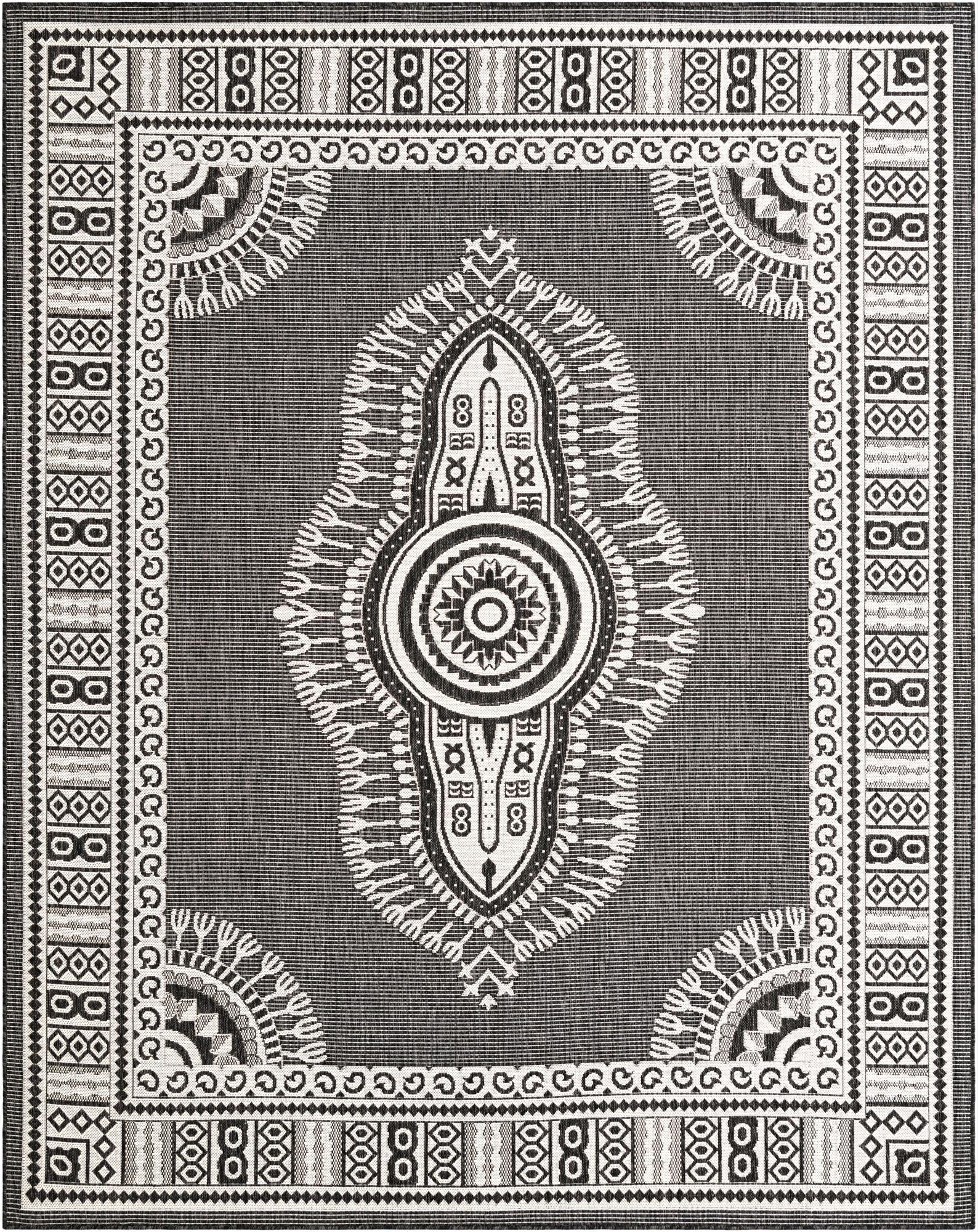 Primary image 7' 10 x 10'  Washable Traditional Indoor / Outdoor Rug