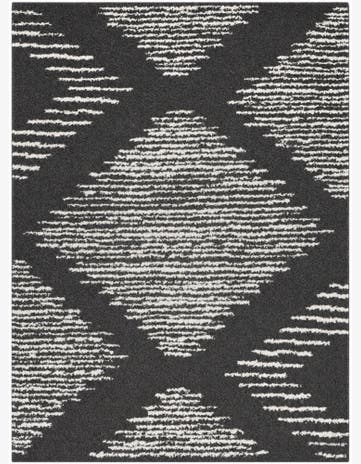 Black and White Serenity Shag Rug