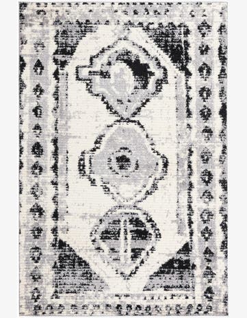 Black and White Tagine Rug