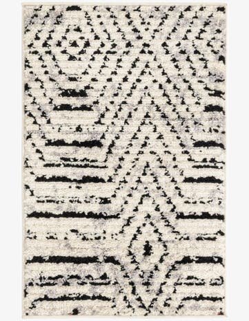 Black and White Tagine Rug