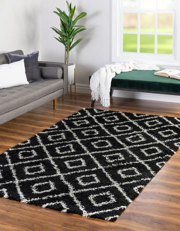 6' x 9' Trellis Shag Rug