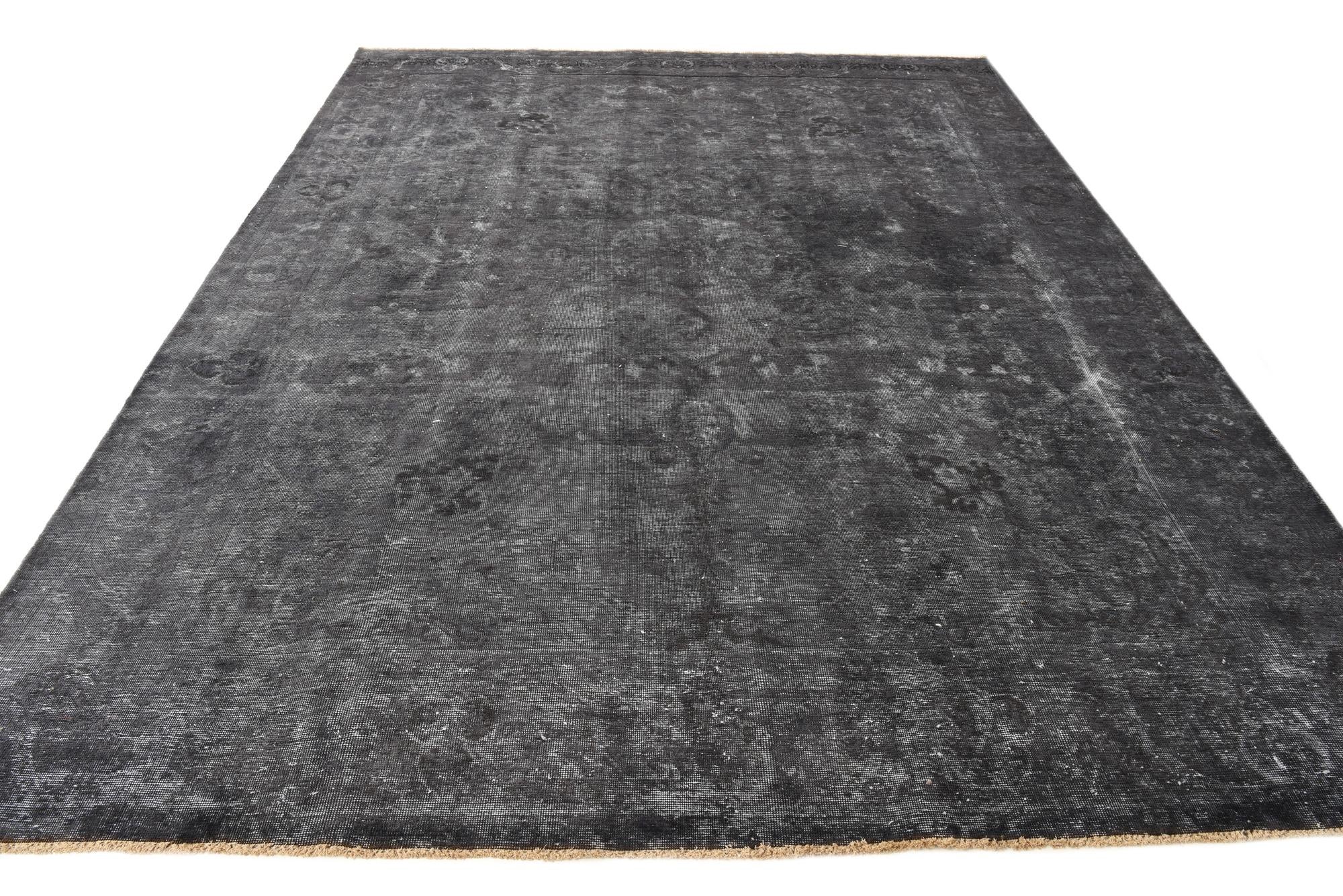 9' 4 x 12' 5 Hand Knotted Ultra Vintage Persian Wool Rug