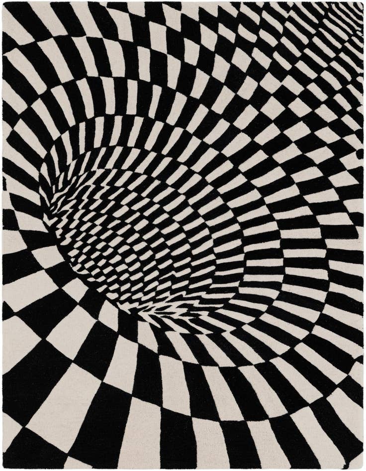 Detail image of 4' 1 x 6' 1 Vortex Wool Rug