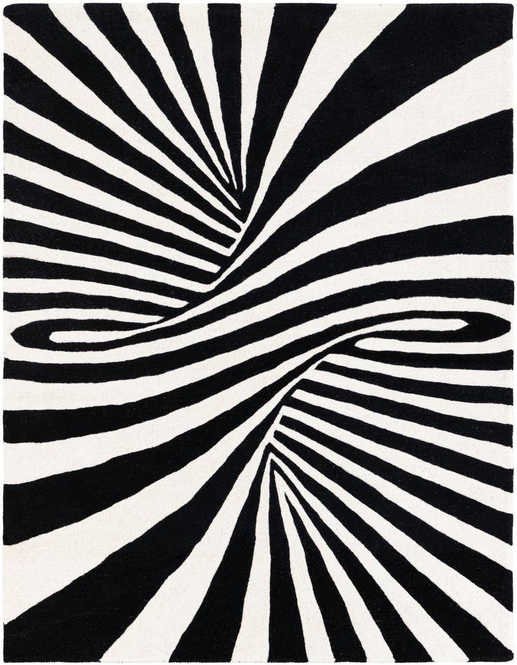 Detail image of 4' 1 x 6' 1 Vortex Wool Rug