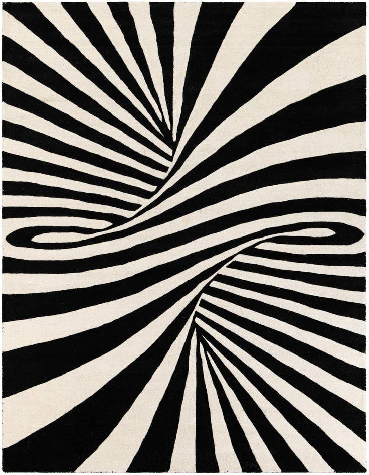 Detail image of 6' 1 x 9' Vortex Wool Rug