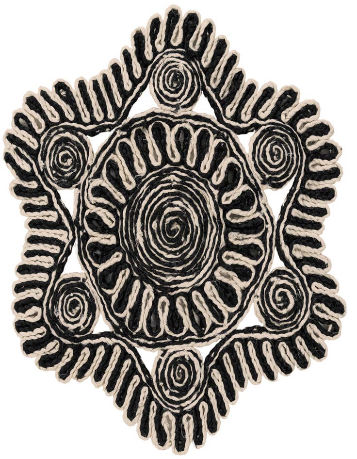 Detail image of 2' x 2'  Hand Braided Jute Round Rug