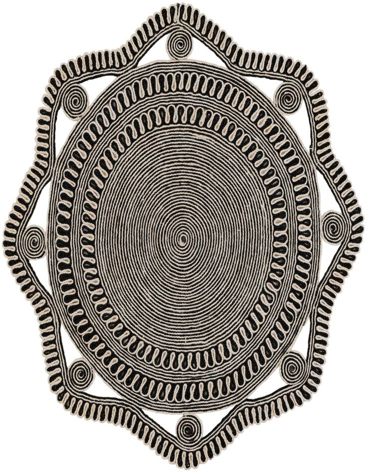 Detail image of 5' 1 x 5' 1  Hand Braided Jute Round Rug