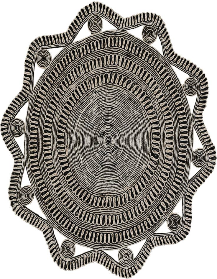 Detail image of 6' 1 x 6' 1  Hand Braided Jute Round Rug