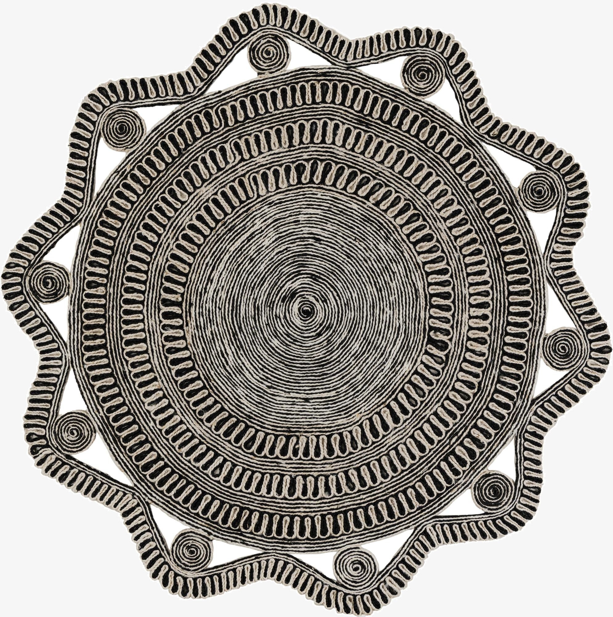 6' 1 x 6' 1  Hand Braided Jute Round Rug