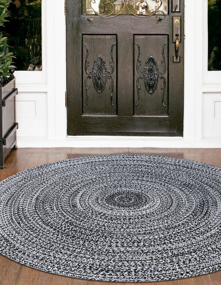 Detail image of 10' x 10'  Hand Woven Eco Verse   Washable Indoor / Outdoor Round Rug