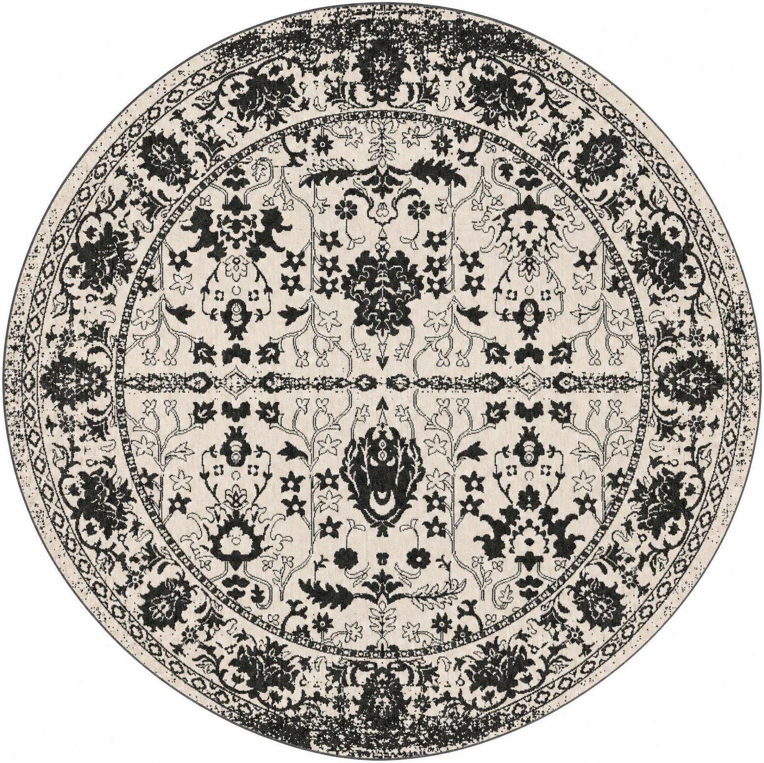 7' 10 x 7' 10 Kamala Washable Round Rug