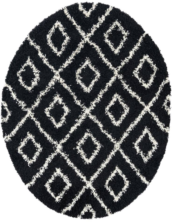 Detail image of 5' 3 x 5' 3 Lattice Shag Round Rug