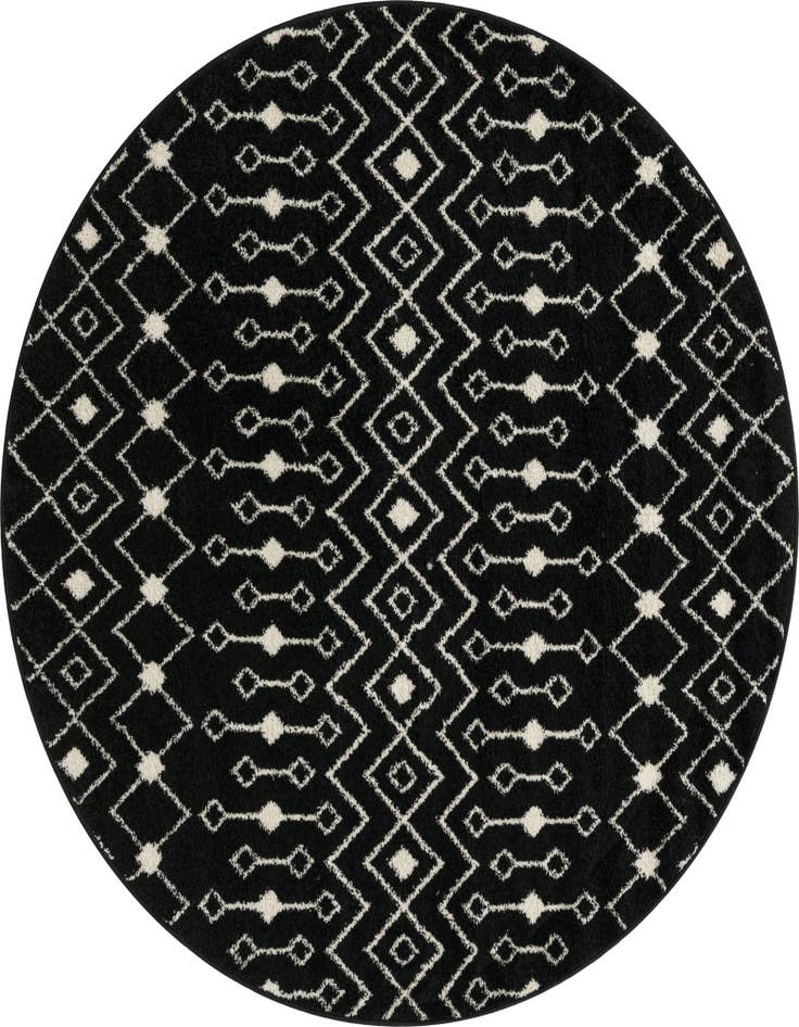Detail image of 6' x 6' Moroccan Trellis Round Rug