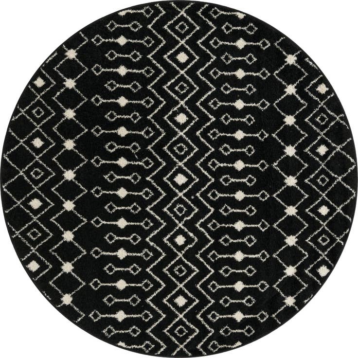 Detail image of 6' x 6' Moroccan Trellis Round Rug