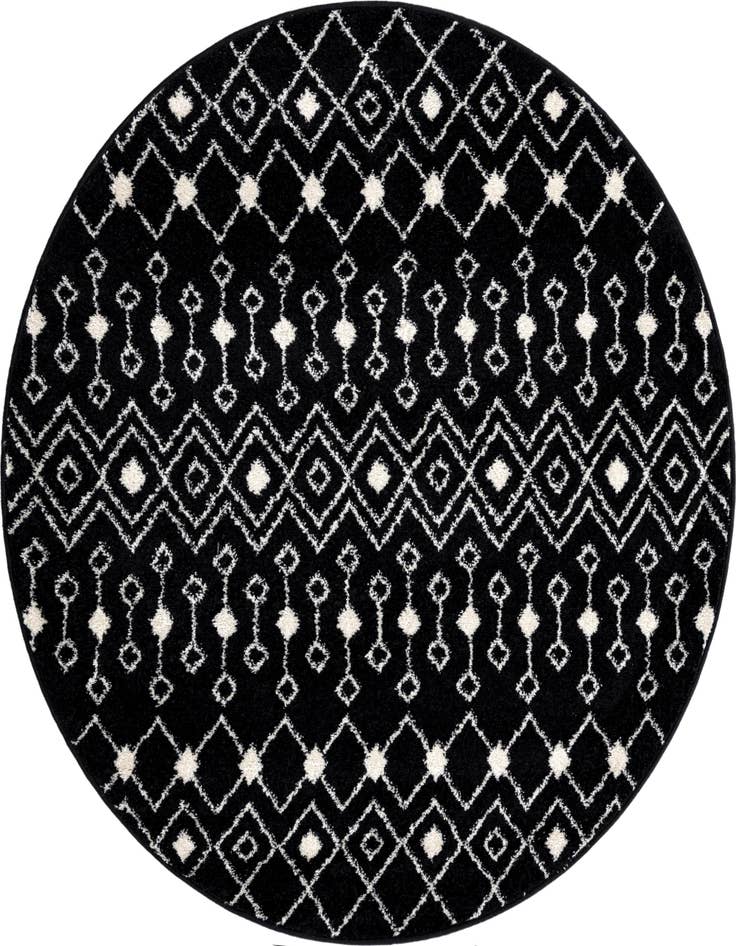 Detail image of 5' 3 x 5' 3 Moroccan Trellis Round Rug