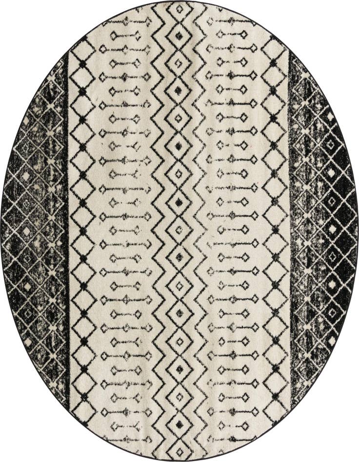 Detail image of 10' x 10' Moroccan Trellis Round Rug