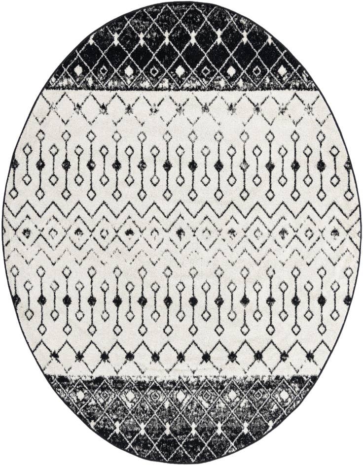 Detail image of 7' 10 x 7' 10 Moroccan Trellis Round Rug