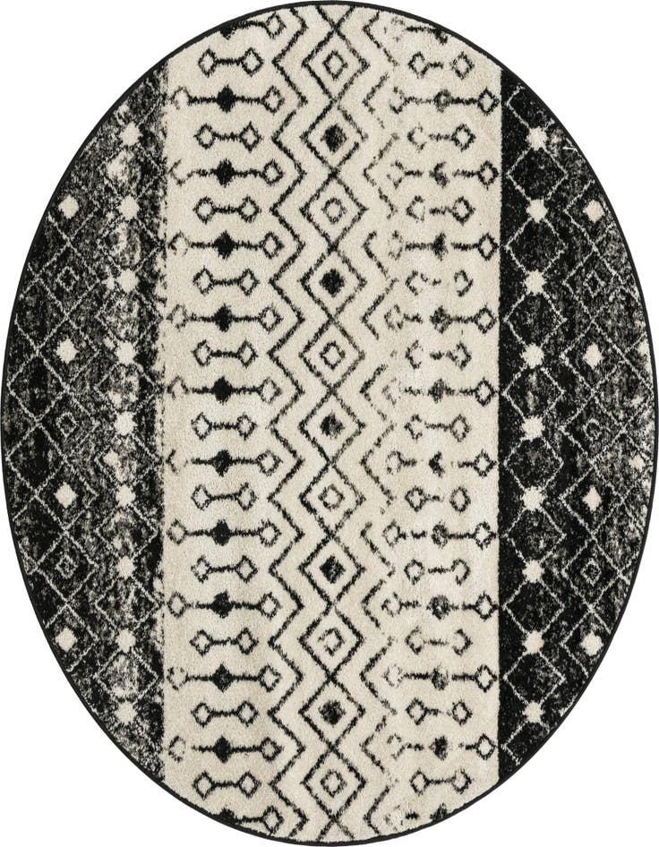 Detail image of 6' x 6' Moroccan Trellis Round Rug