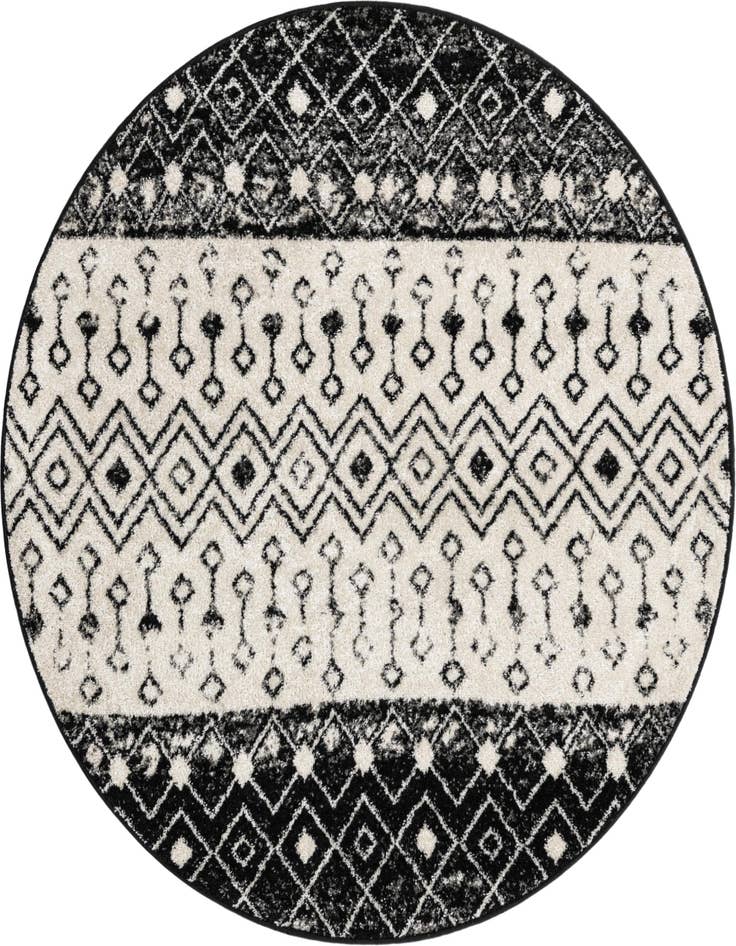 Detail image of 5' 3 x 5' 3 Moroccan Trellis Round Rug