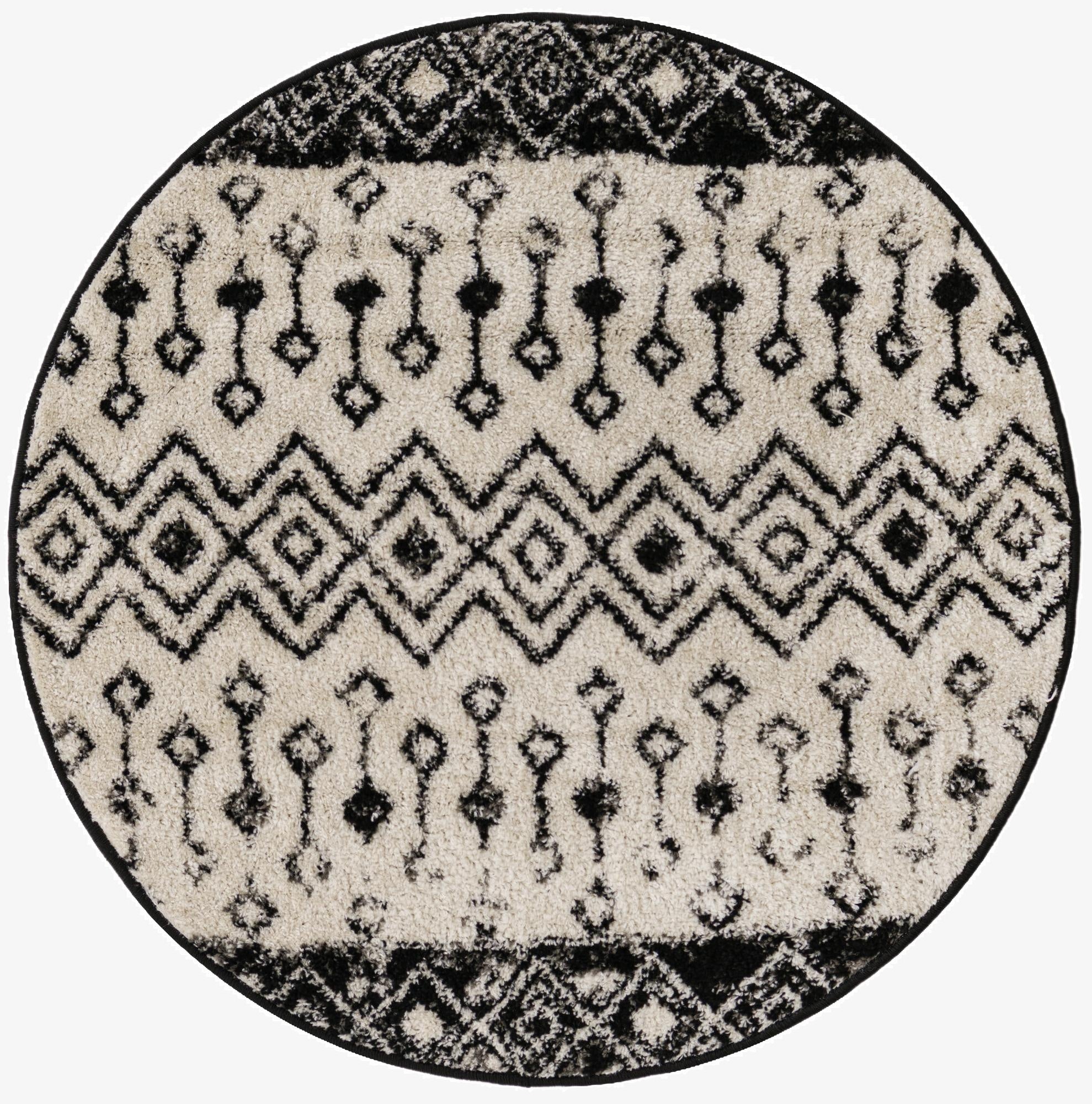 3' x 3' Moroccan Trellis Round Rug