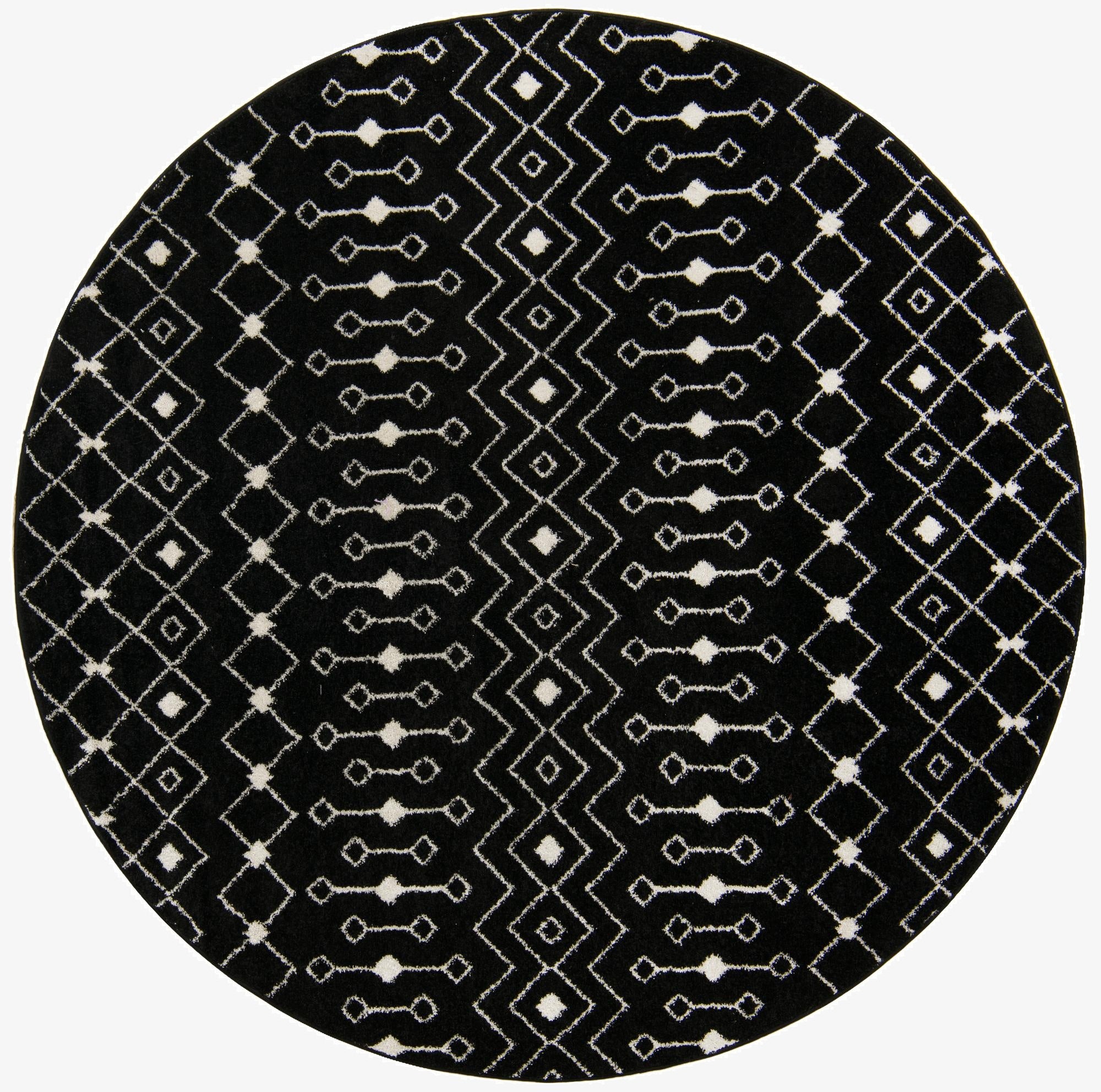 7' 10 x 7' 10 Moroccan Trellis Round Rug