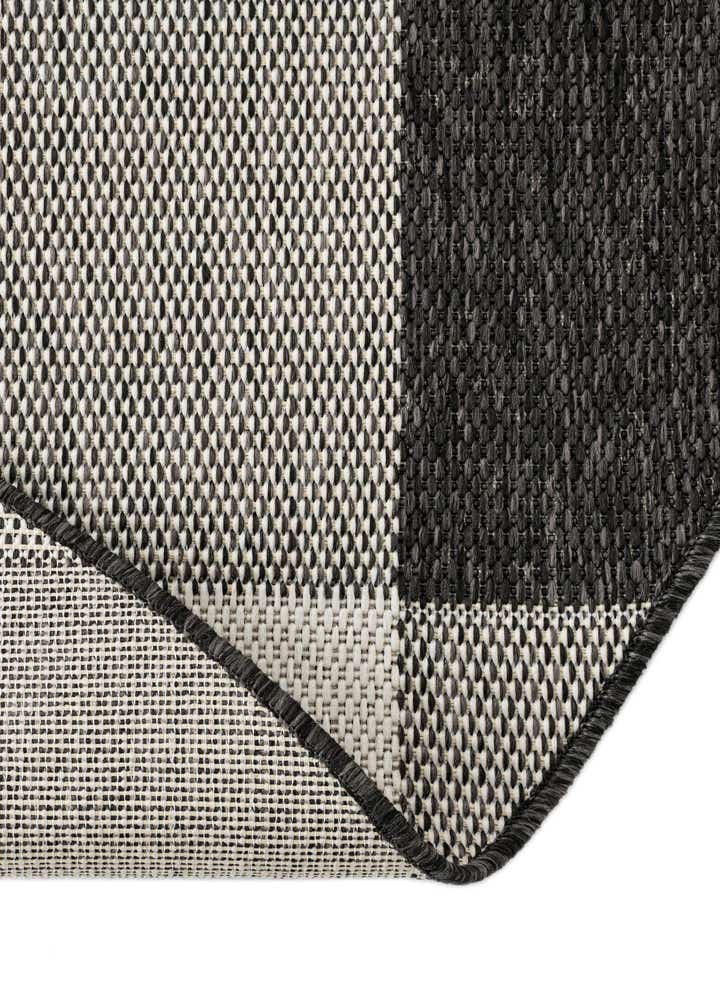 3' x 3' Easy-Clean Checkered Indoor / Outdoor Round Rug