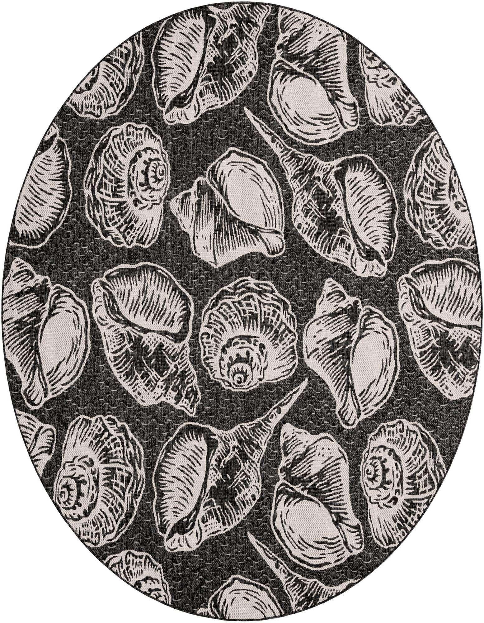 10' x 10' Easy-Clean Coastal Indoor / Outdoor Round Rug