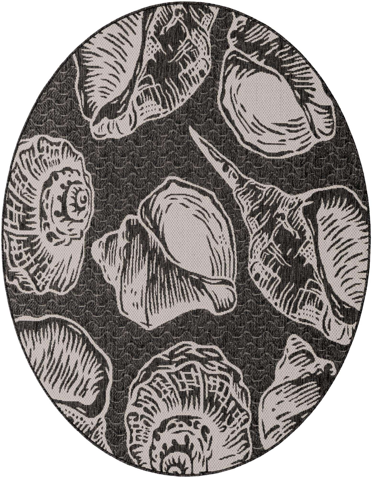 6' x 6' Easy-Clean Coastal Indoor / Outdoor Round Rug