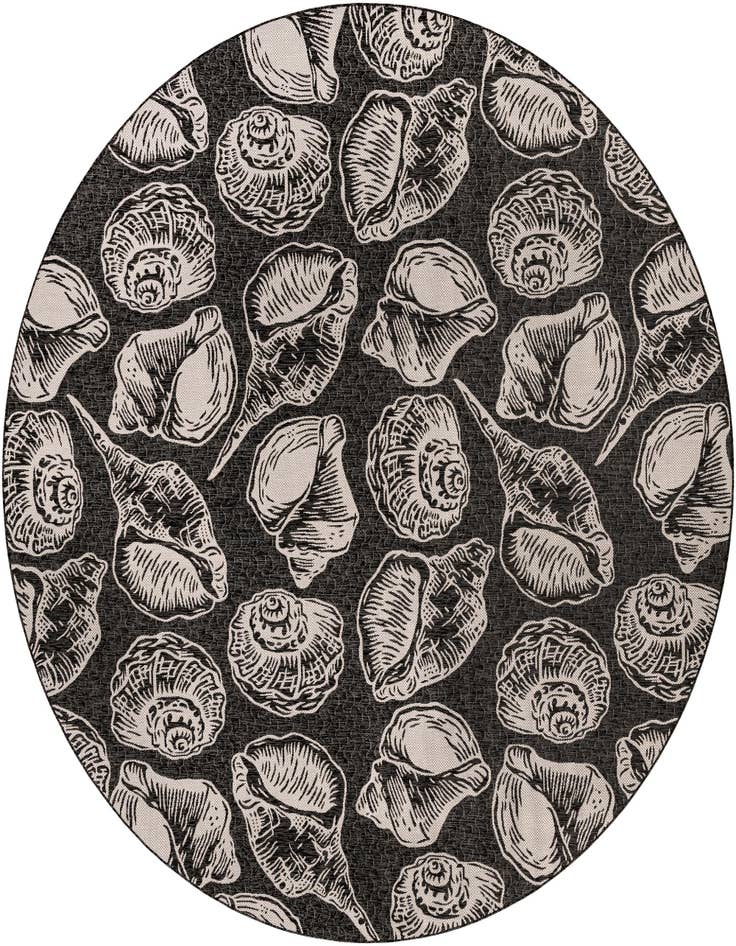 Detail image of 13' x 13' Easy-Clean Coastal Indoor / Outdoor Round Rug