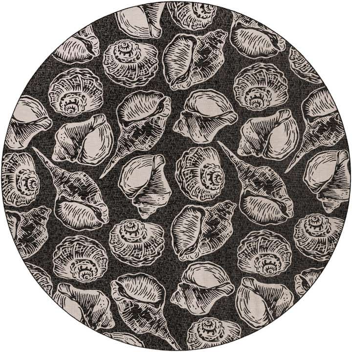 13' x 13' Easy-Clean Coastal Indoor / Outdoor Round Rug