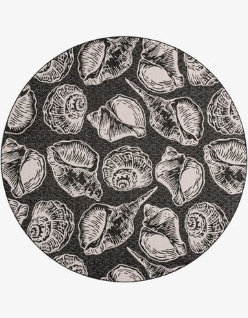 10' x 10' Easy-Clean Coastal Indoor / Outdoor Round Rug