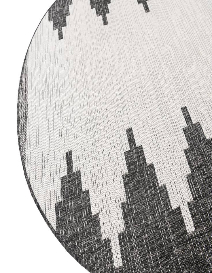 Detail image of 5' 2 x 5' 4 Washable Modern Indoor / Outdoor Round Rug