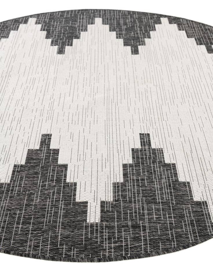 Detail image of 5' 2 x 5' 4 Washable Modern Indoor / Outdoor Round Rug