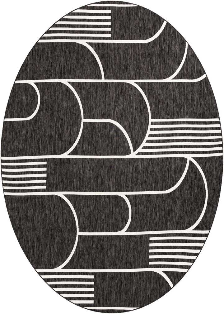 12' x 12' Easy-Clean Modern Indoor / Outdoor Round Rug