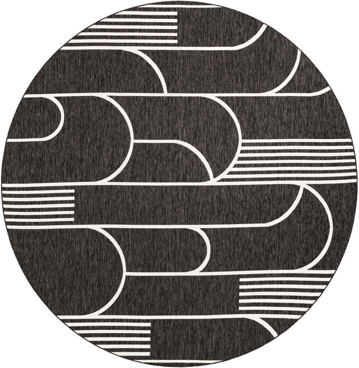 12' x 12' Easy-Clean Modern Indoor / Outdoor Round Rug
