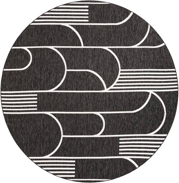 Detail image of 12' x 12' Easy-Clean Modern Indoor / Outdoor Round Rug