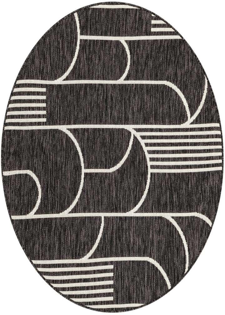 4' x 4' Easy-Clean Modern Indoor / Outdoor Round Rug