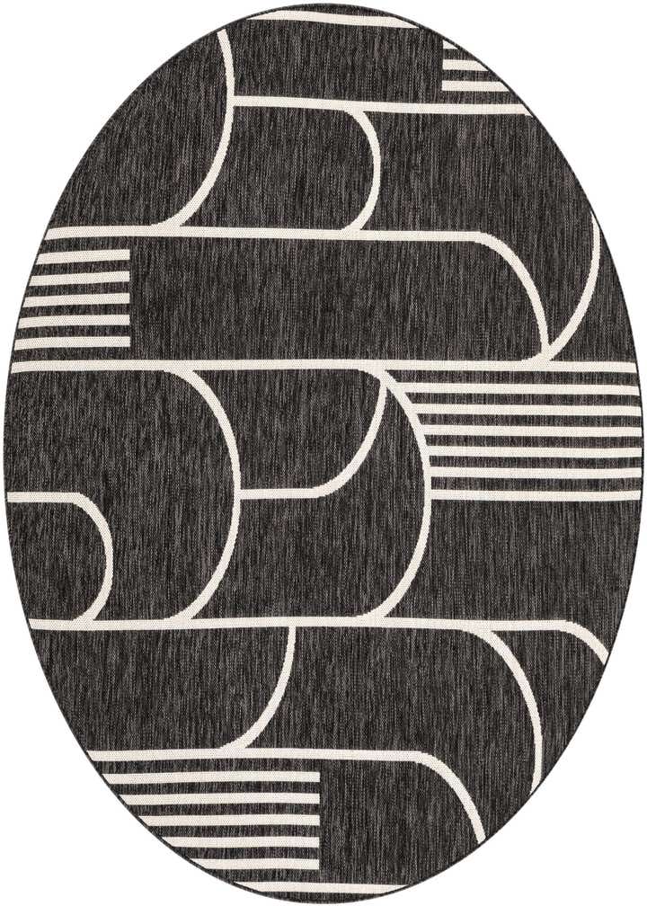 6' x 6' Easy-Clean Modern Indoor / Outdoor Round Rug