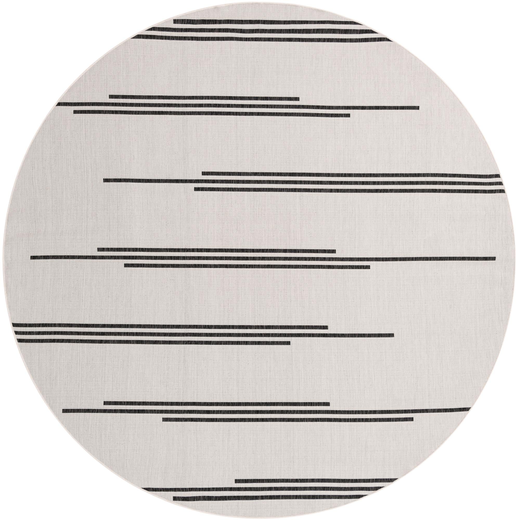 10' x 10' Easy-Clean Modern Indoor / Outdoor Round Rug