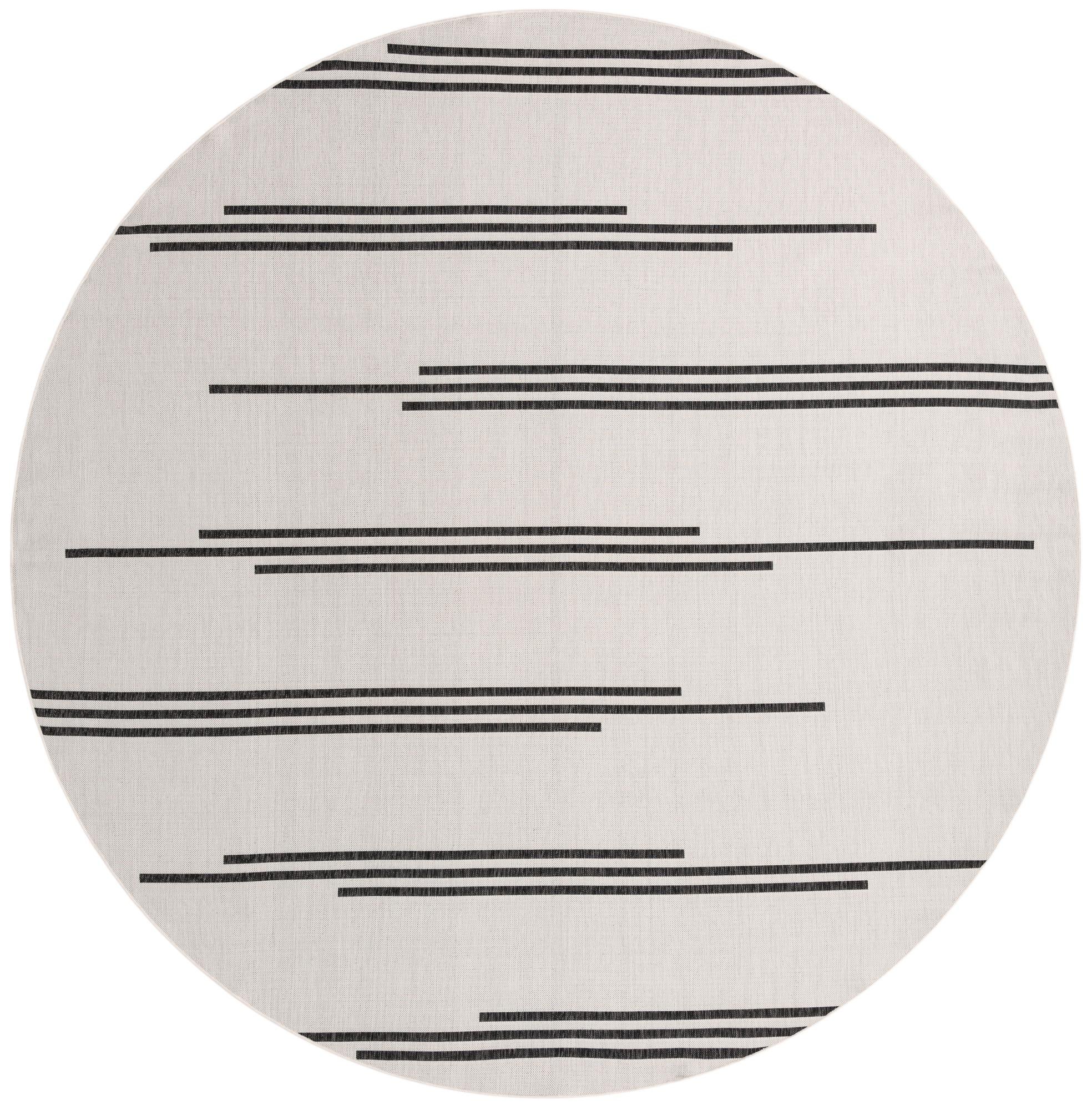 12' x 12' Easy-Clean Modern Indoor / Outdoor Round Rug