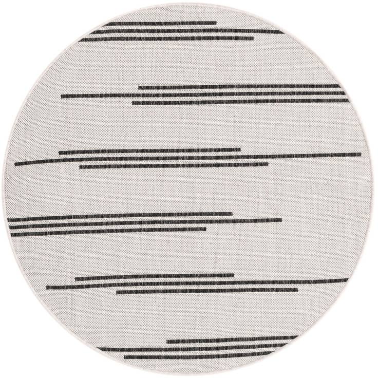 Detail image of 3' x 3' Easy-Clean Modern Indoor / Outdoor Round Rug