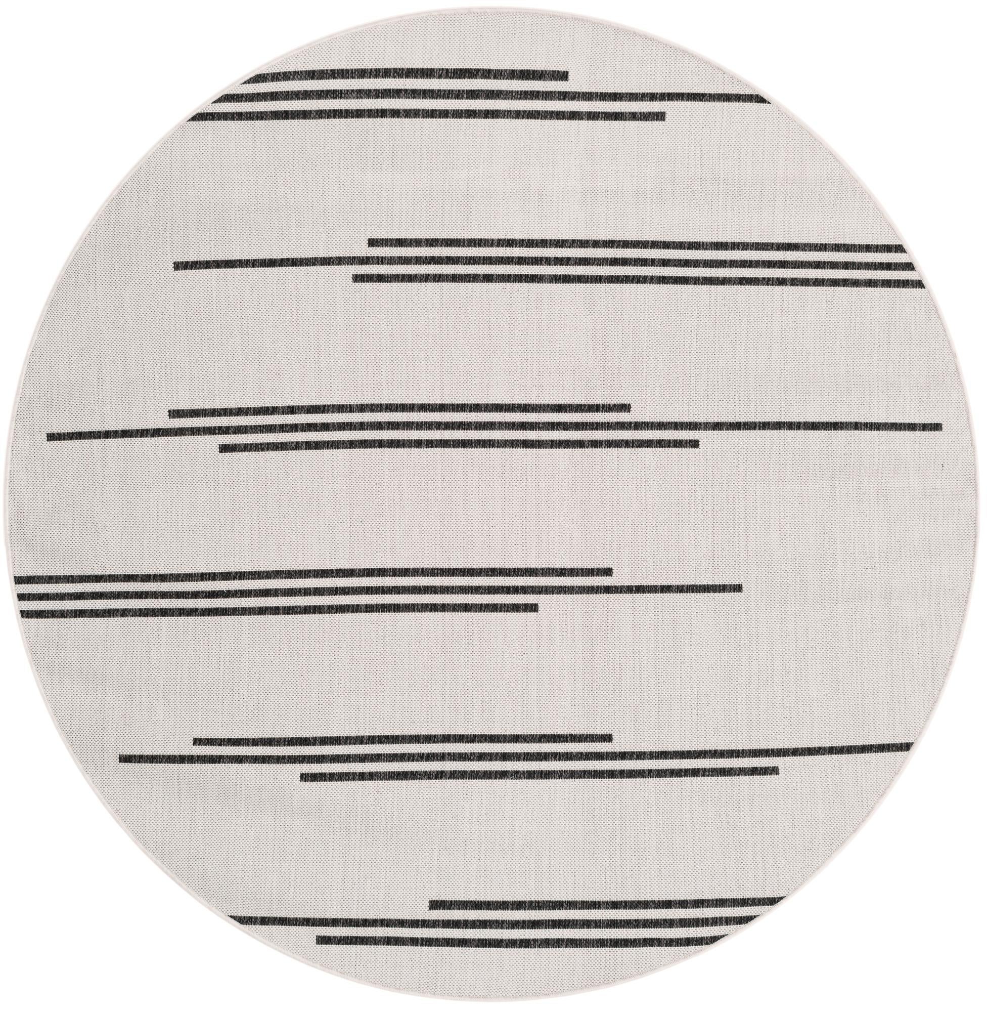 6' x 6' Easy-Clean Modern Indoor / Outdoor Round Rug