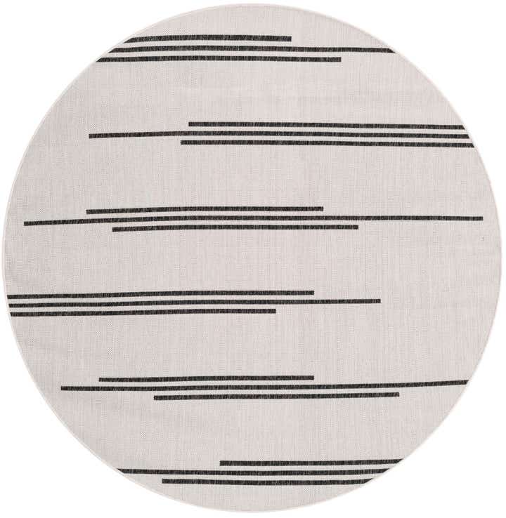 6' x 6' Easy-Clean Modern Indoor / Outdoor Round Rug