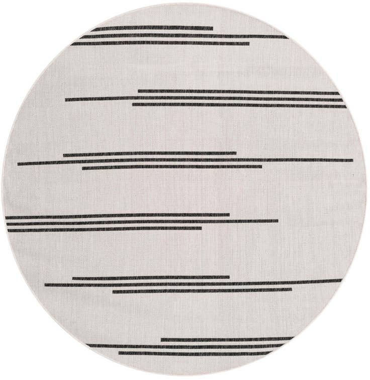 Detail image of 6' x 6' Easy-Clean Modern Indoor / Outdoor Round Rug
