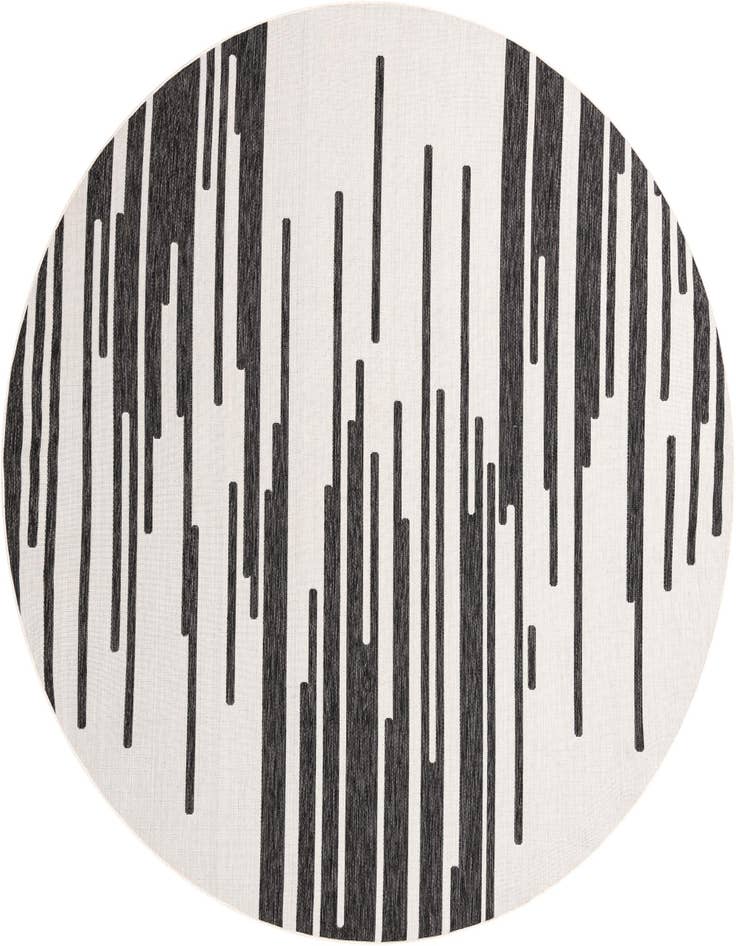 Detail image of 10' x 10' Easy-Clean Modern Indoor / Outdoor Round Rug