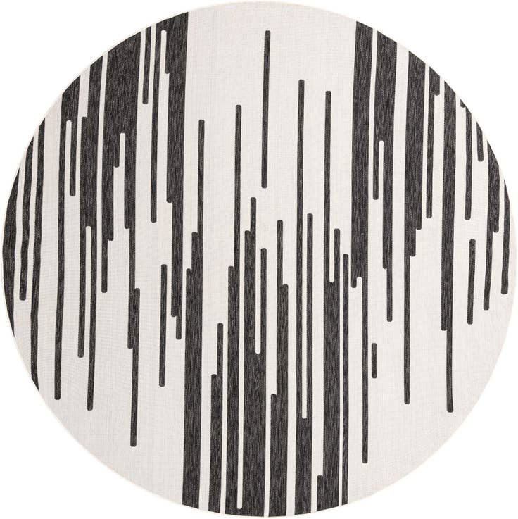 Detail image of 10' x 10' Easy-Clean Modern Indoor / Outdoor Round Rug