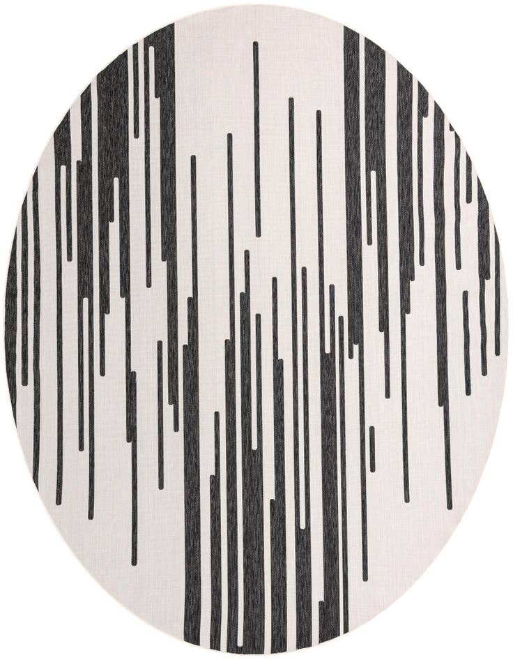 Detail image of 12' x 12' Easy-Clean Modern Indoor / Outdoor Round Rug