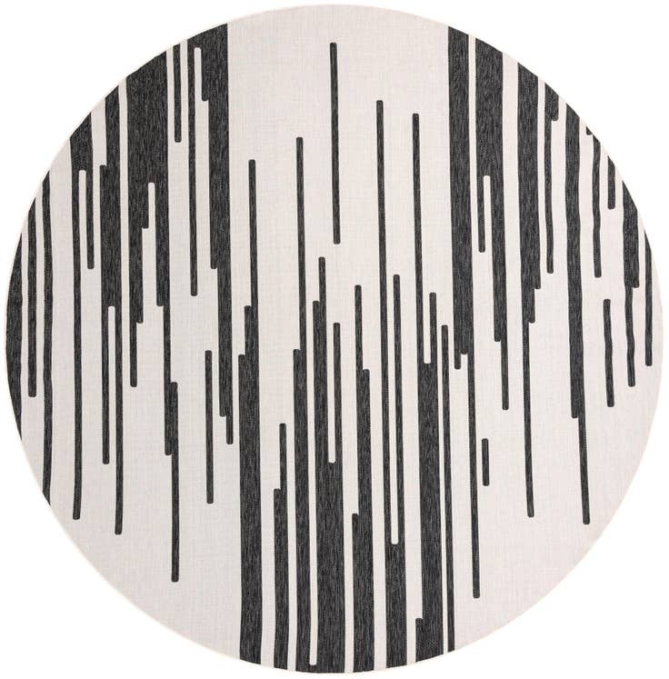 Detail image of 12' x 12' Easy-Clean Modern Indoor / Outdoor Round Rug
