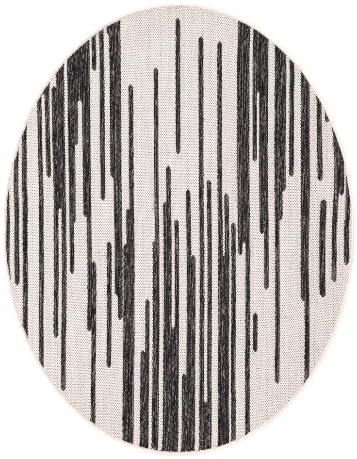 Detail image of 3' x 3' Easy-Clean Modern Indoor / Outdoor Round Rug